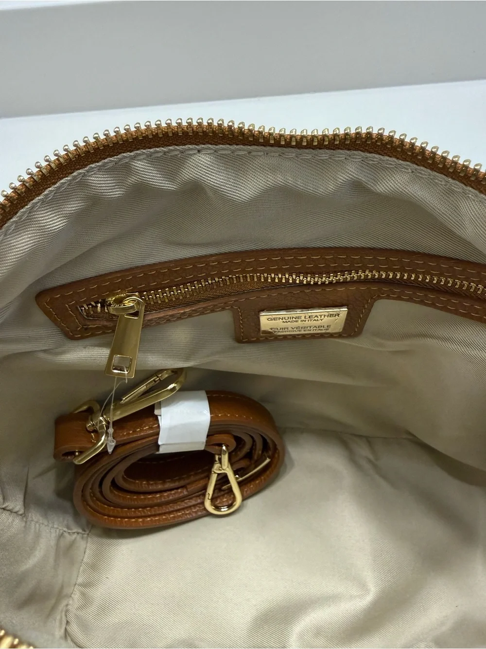Made in Italy CROSSBODY WOVEN HANDBAG with LEATHER trim NWT